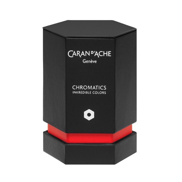 Presentation box of the Caran d'Ache inkwell grey color