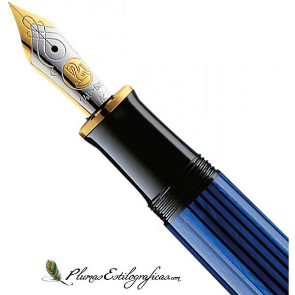 Pelikan M600 Black-Blue Fountain Pen nib