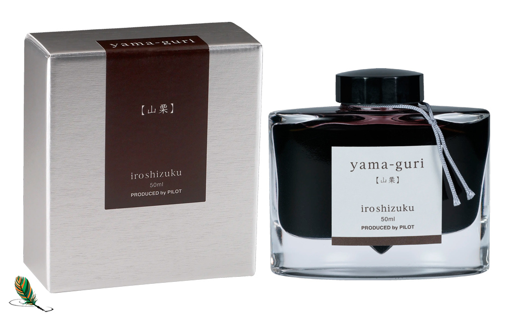 Pilot Iroshizuku Yama Guri inkwell, wild chestnuts ink NT15
