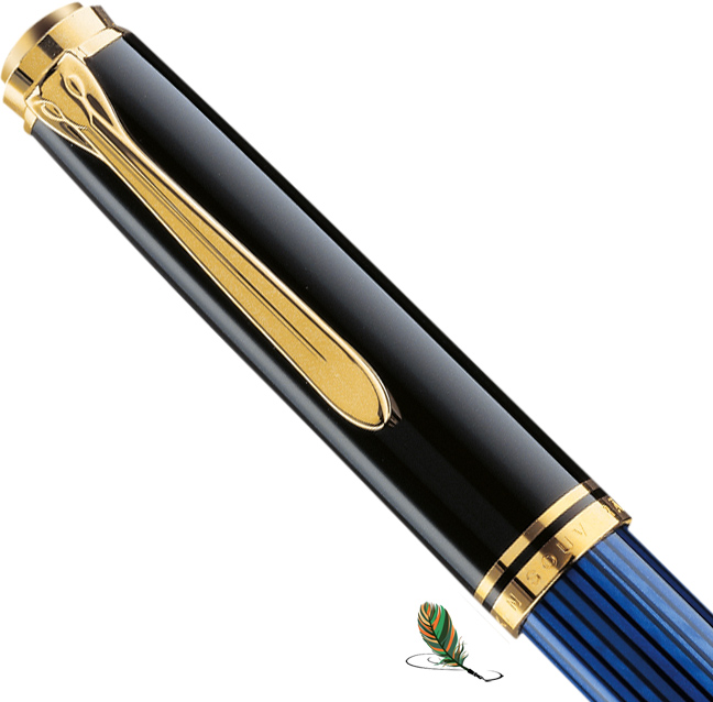 Pelikan Souveraen M 600 Black Blue cap
