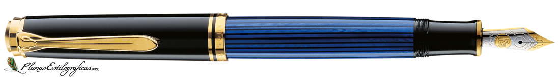 Pelikan Souveraen M 600 Black and Blue Fountain Pen