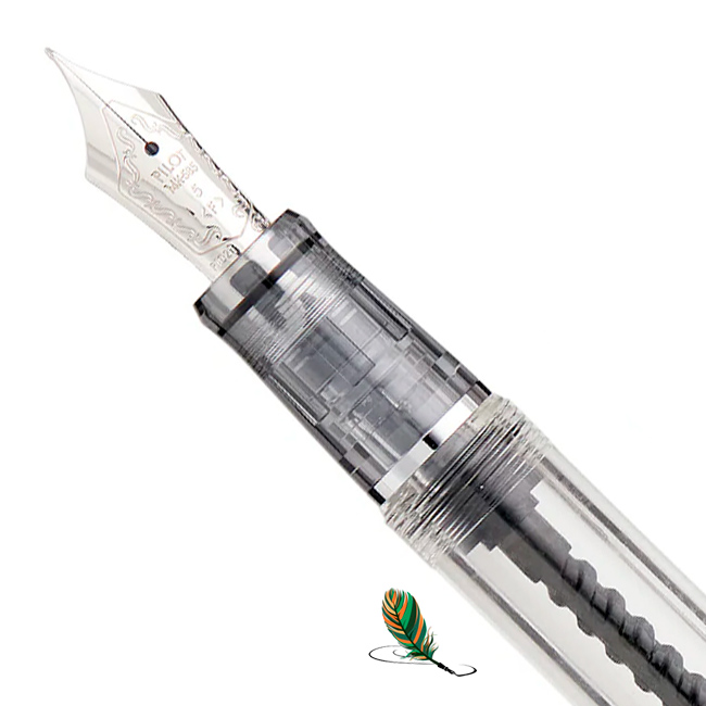 Detail of the 14 k gold nib of the Pilot Custom Heritage 92