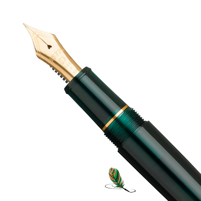 14K solid gold nib of the Platinum Century Laurel